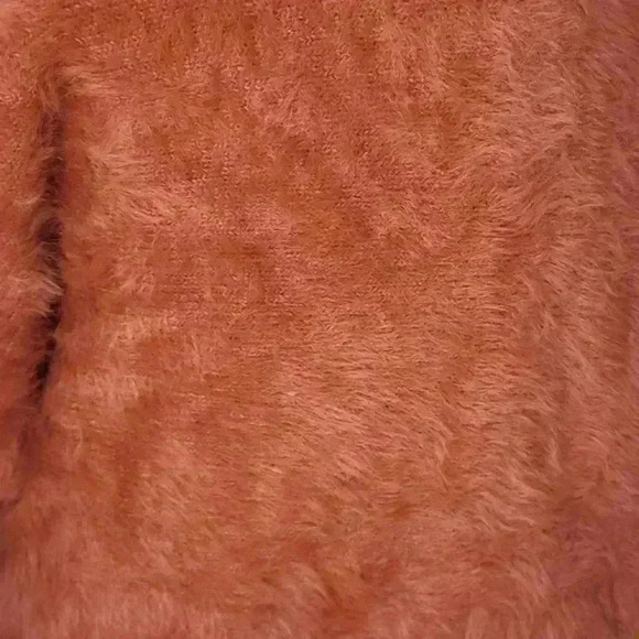 Wearing Your 🩷 On Your Sleeve‎ Rust Super Soft Sweater Sz Large - Picture 2 of 6